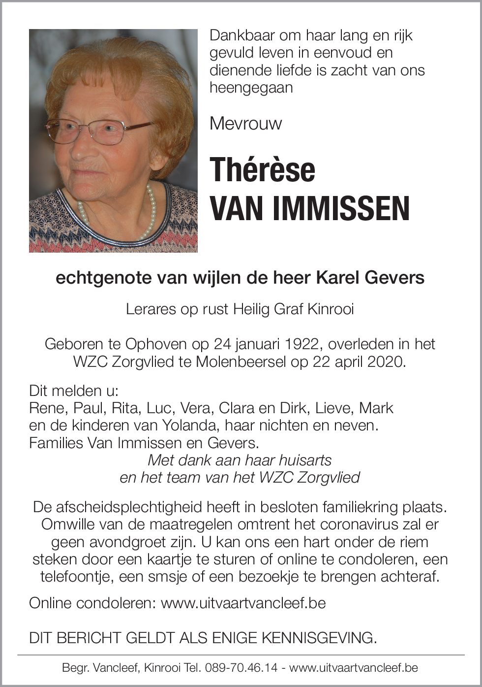 Thérèse Van Immissen