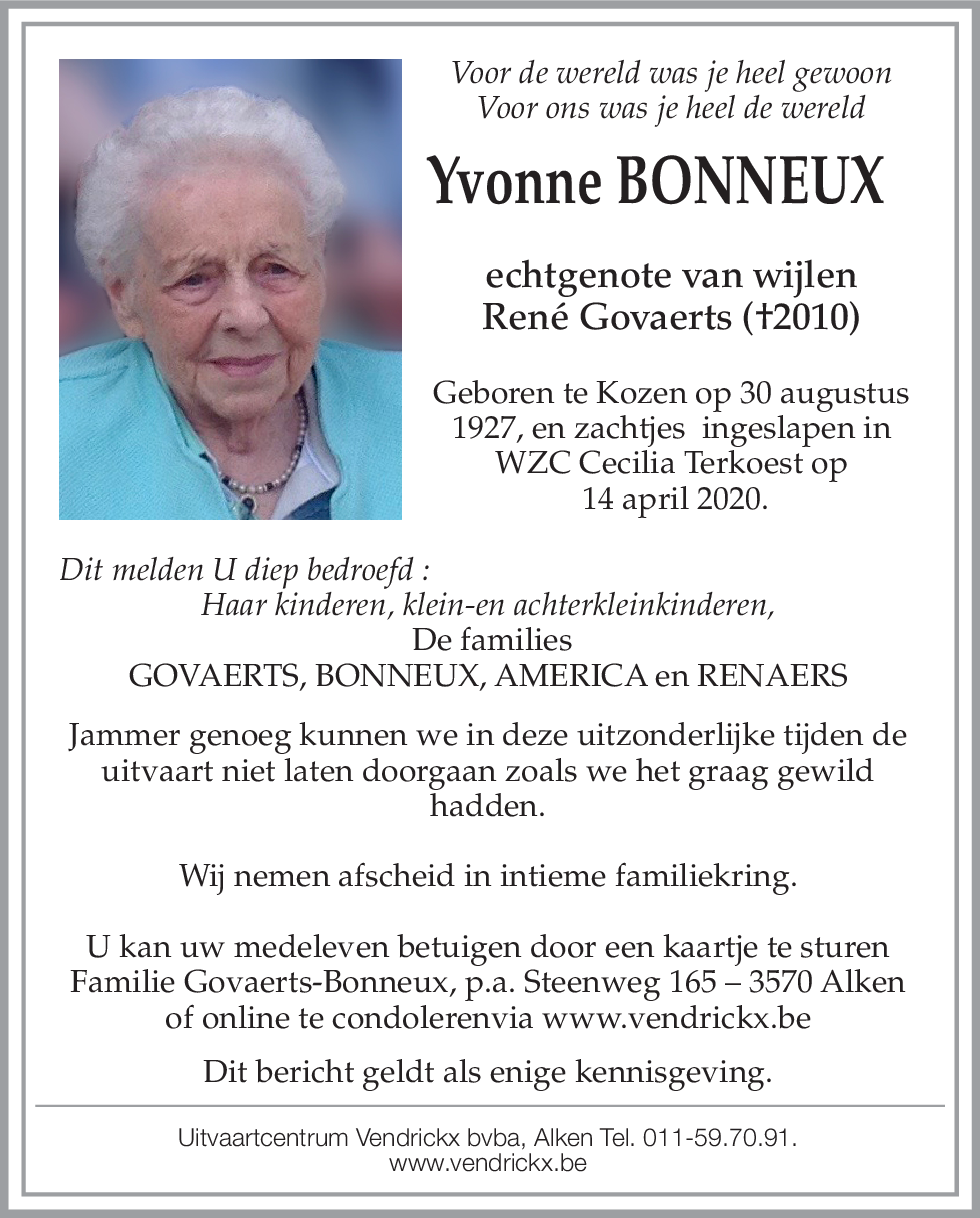 Yvonne Bonneux