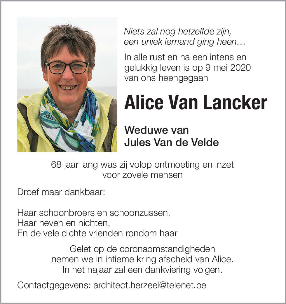 Alice Van Lancker