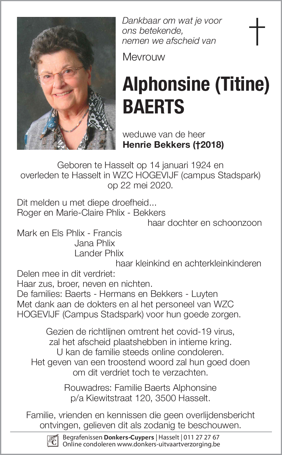 Alphonsine (Titine) Baerts