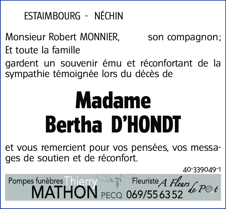 Bertha D'HONDT