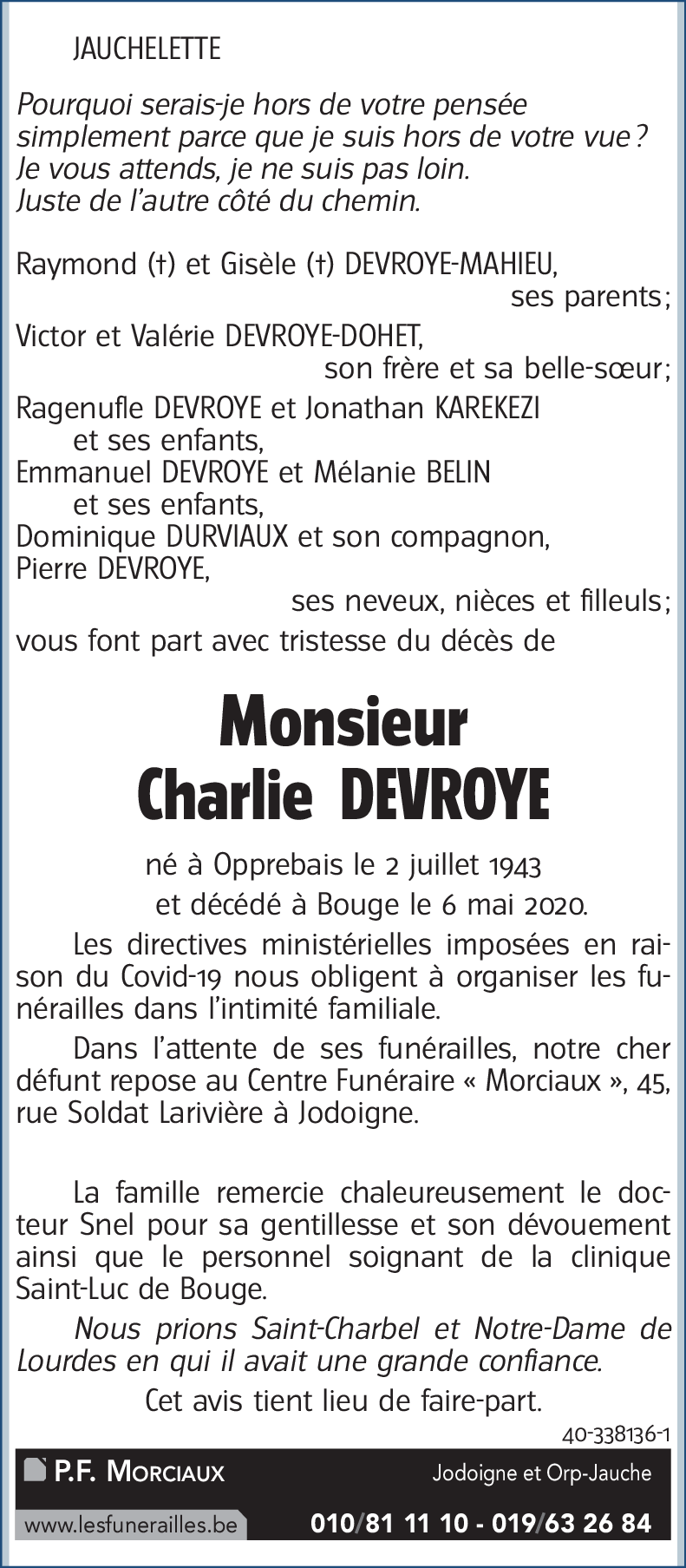 Charlie DEVROYE