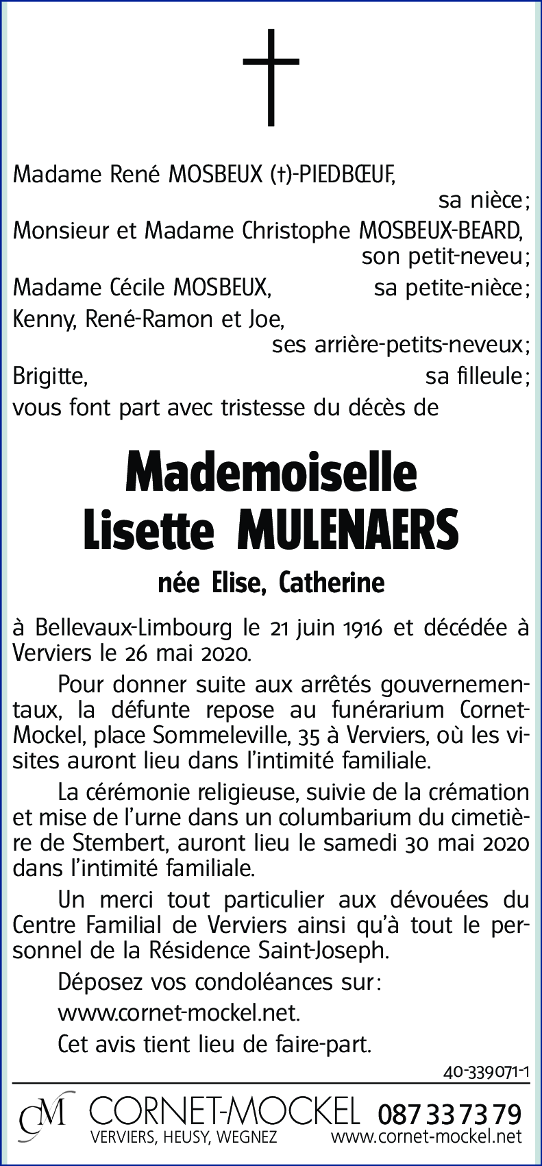 Elise MULENAERS
