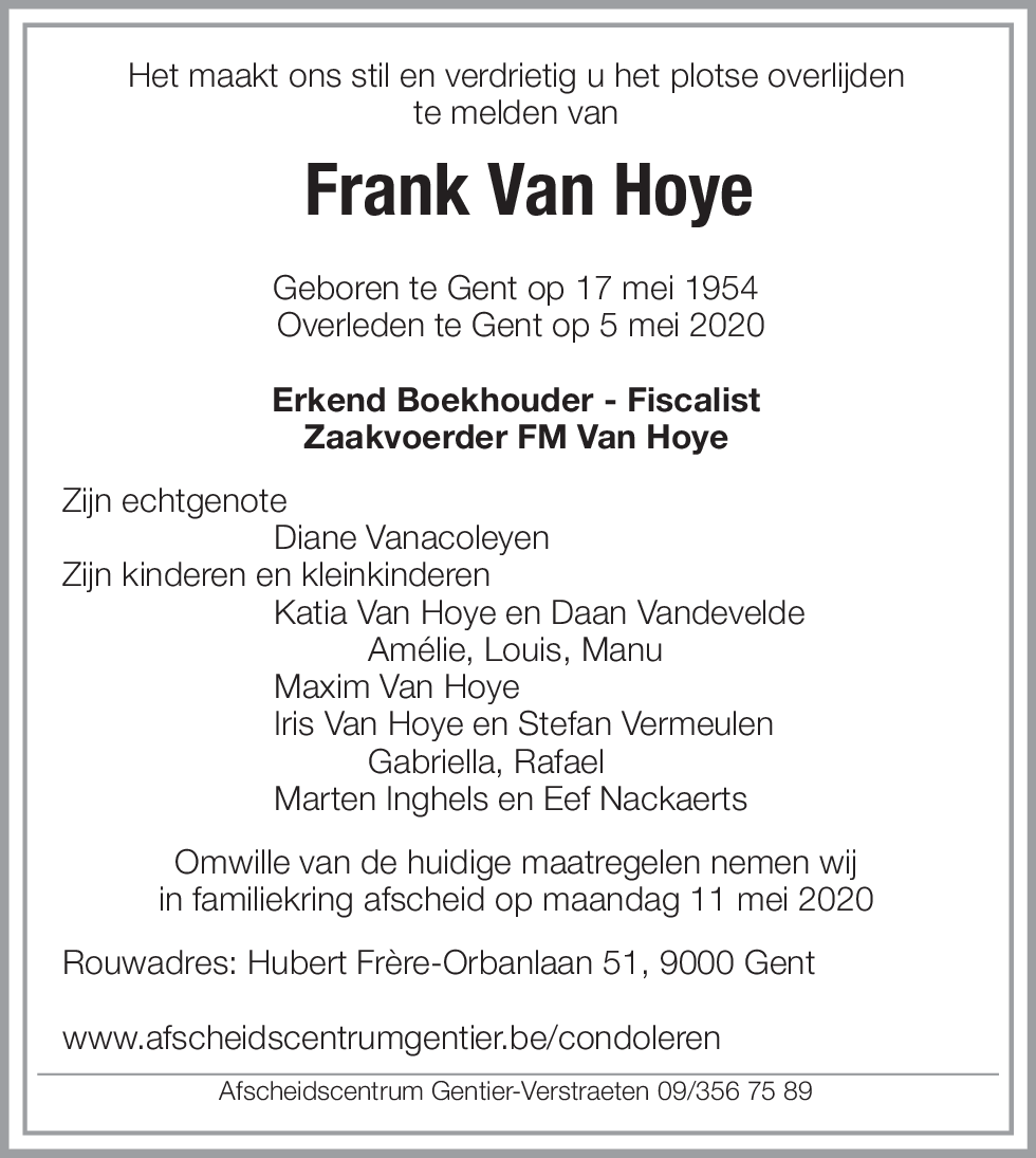 Frank Van Hoye