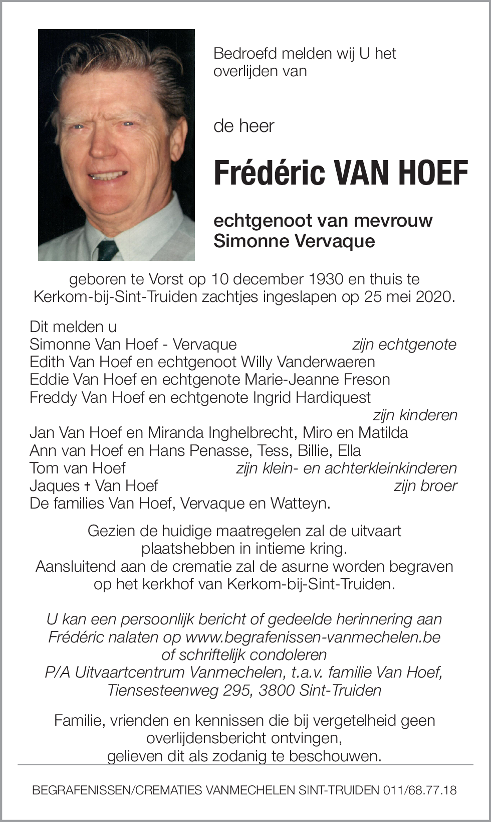 Frédéric Van Hoef
