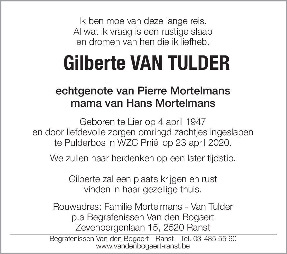 Gilberte Van Tulder