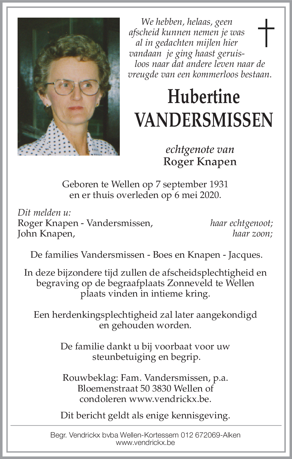 Hubertine Vandersmissen