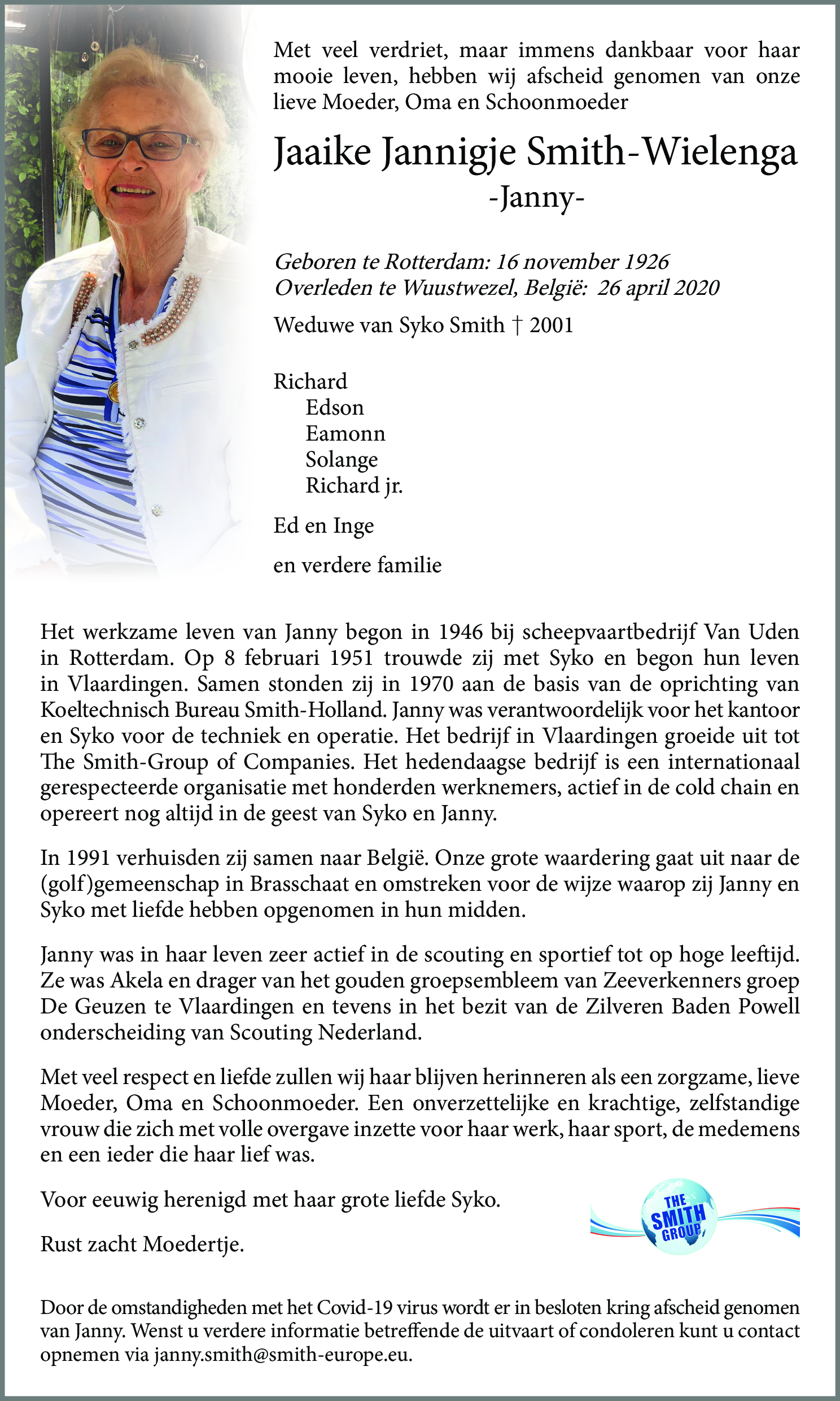 Janny Smith-Wielenga