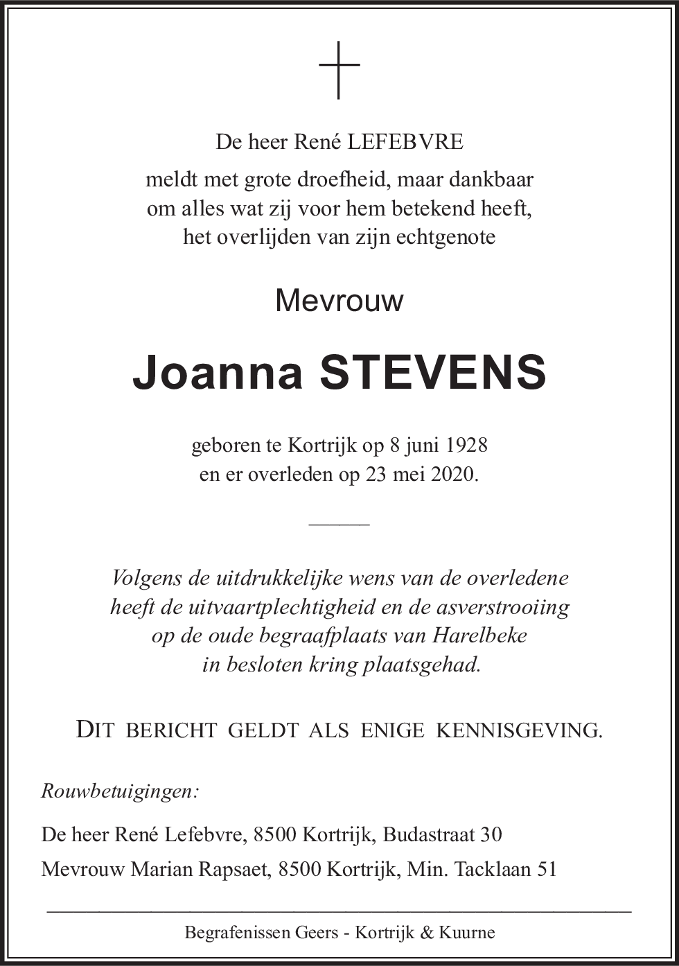 Joanna LEFEBVRE - STEVENS