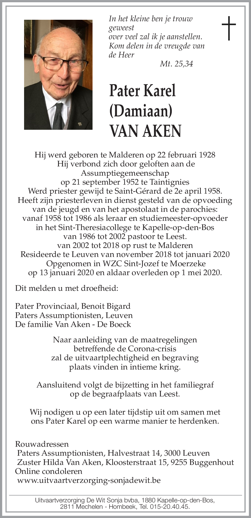 Karel (Damiaan) Van Aken