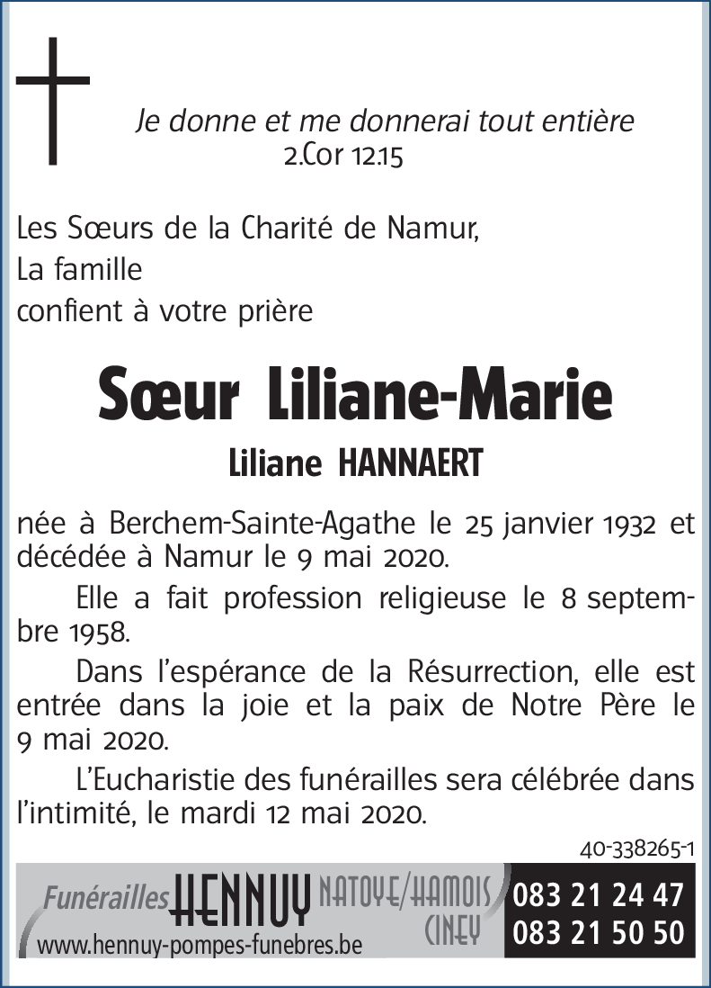 Liliane-Mairie Liliane HANNAERT