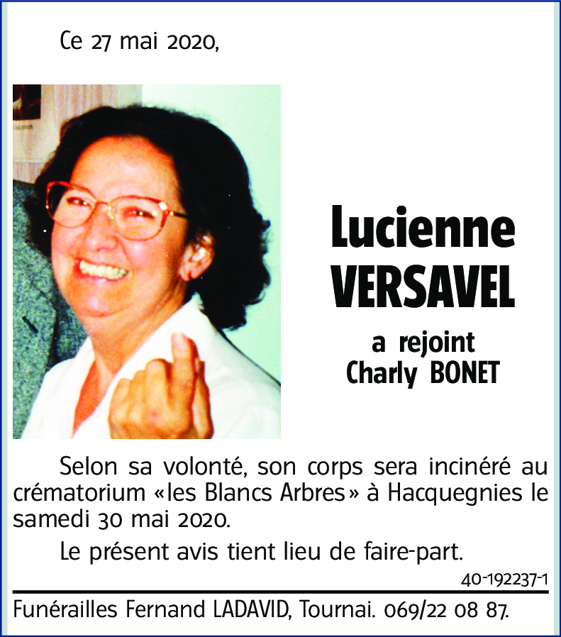 Lucienne VERSAVEL