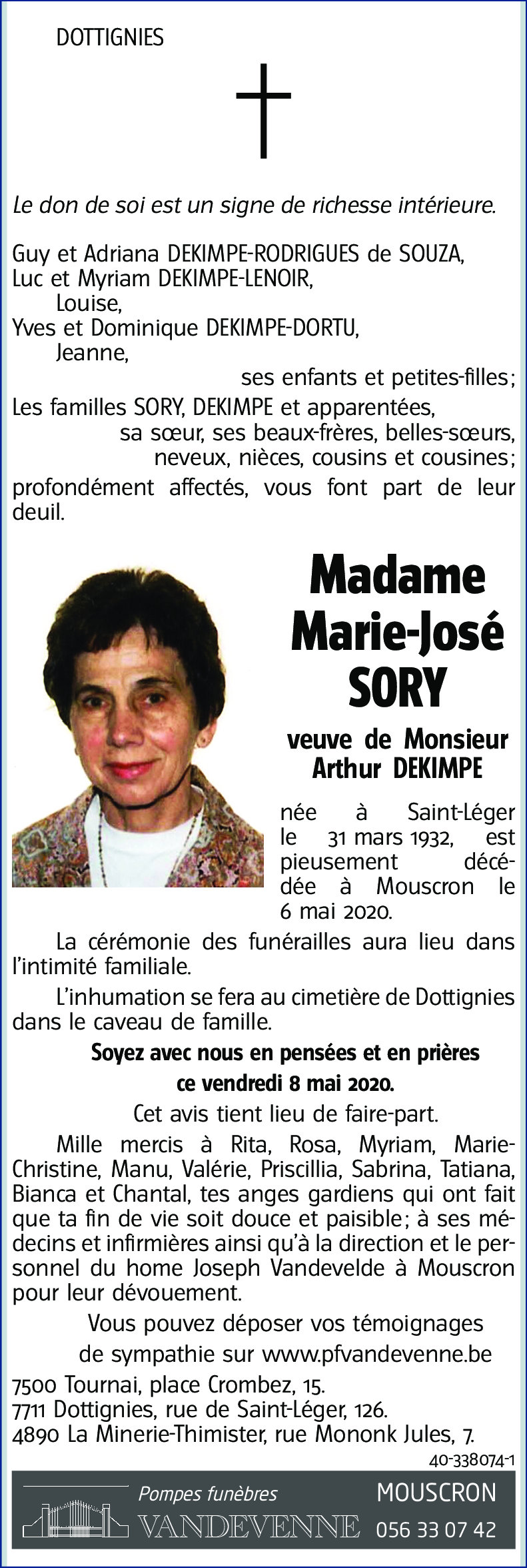 Marie-José SORY