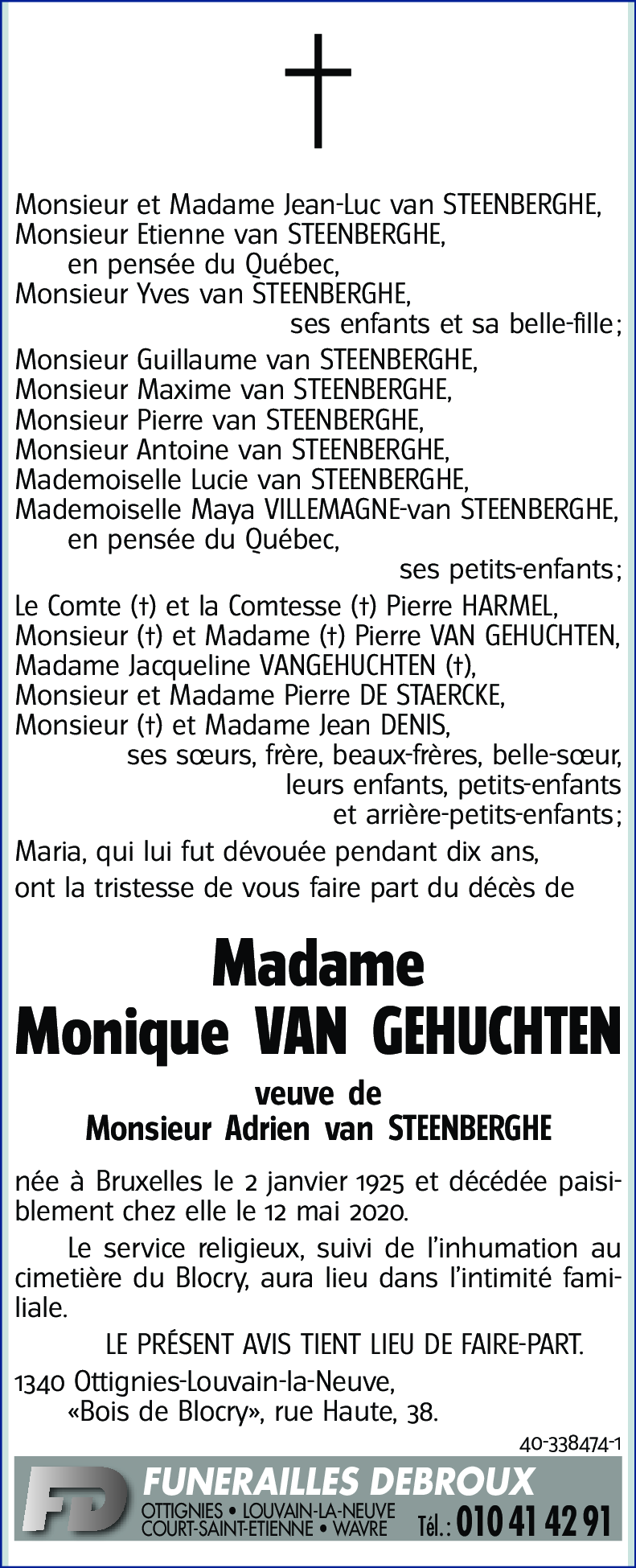 Monique VAN GEHUCHTEN