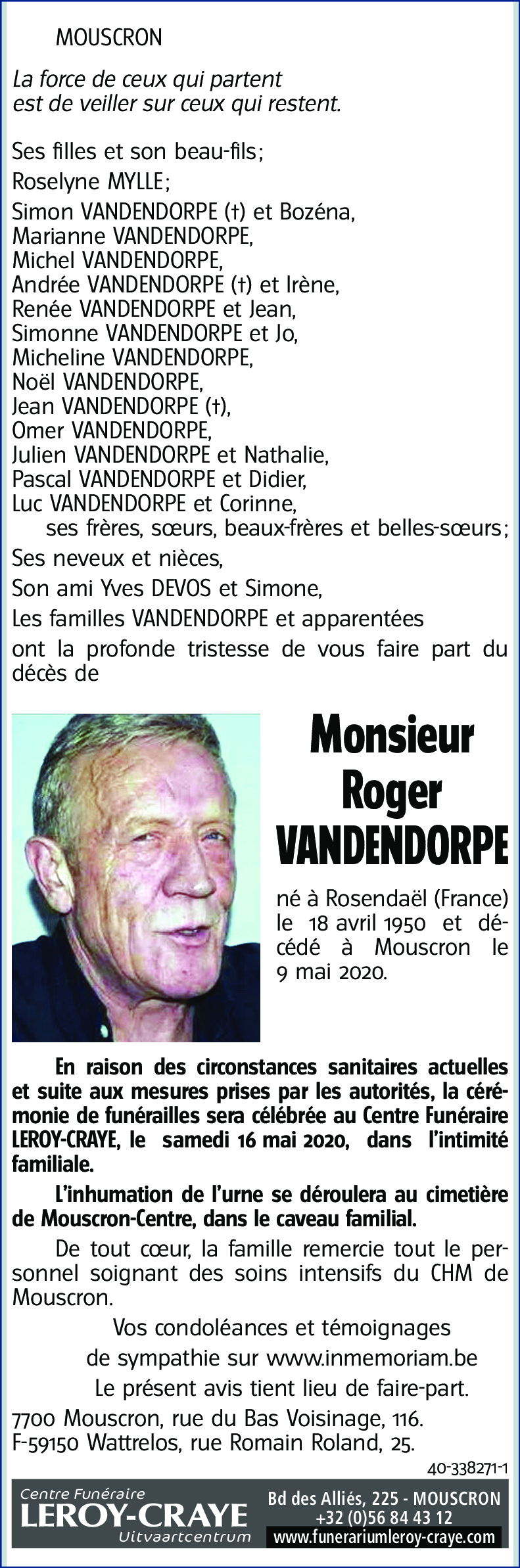 Roger VANDENDORPE