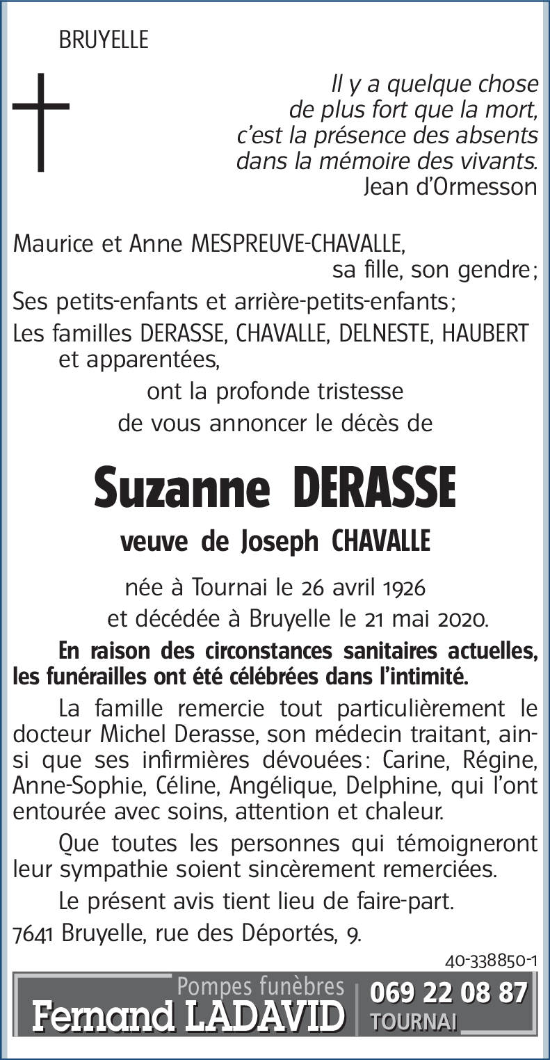 Suzanne DERASSE