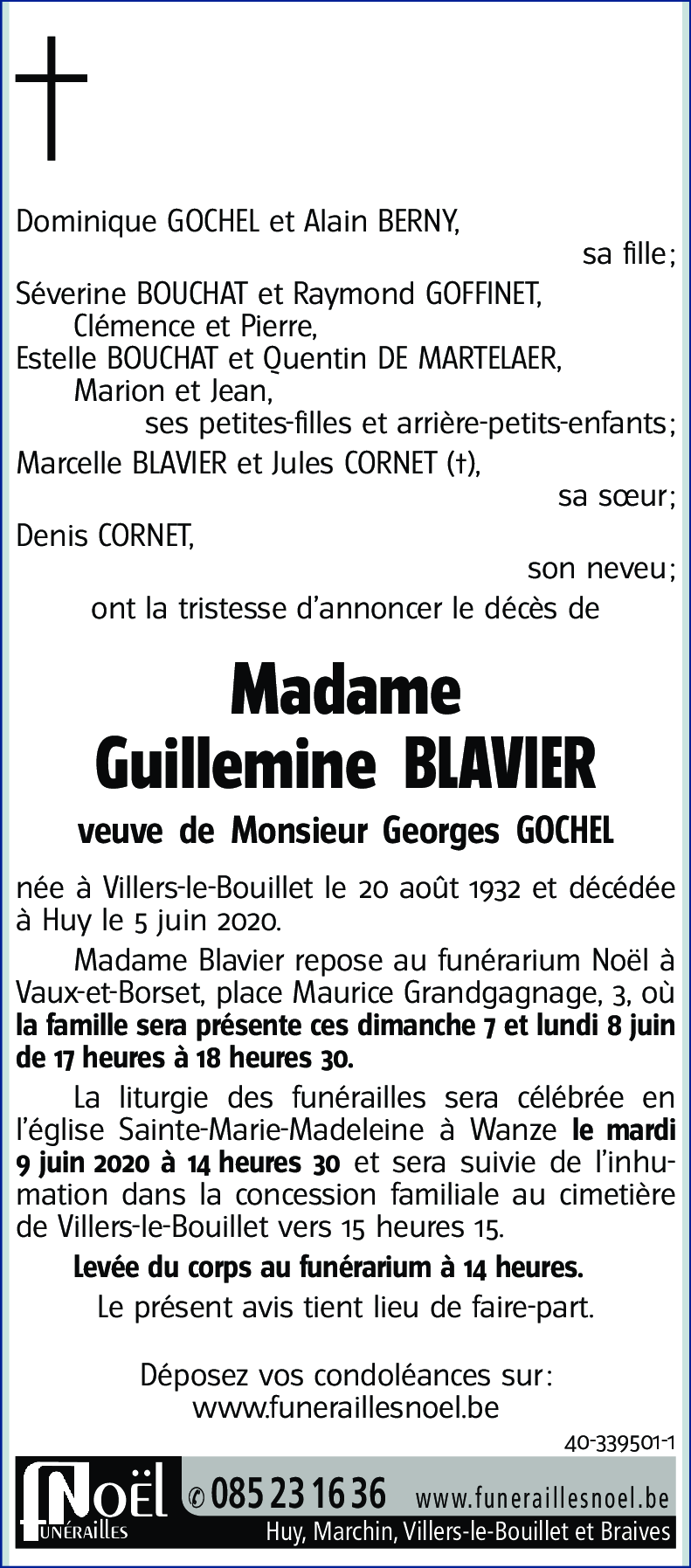 BLAVIER Guillemine