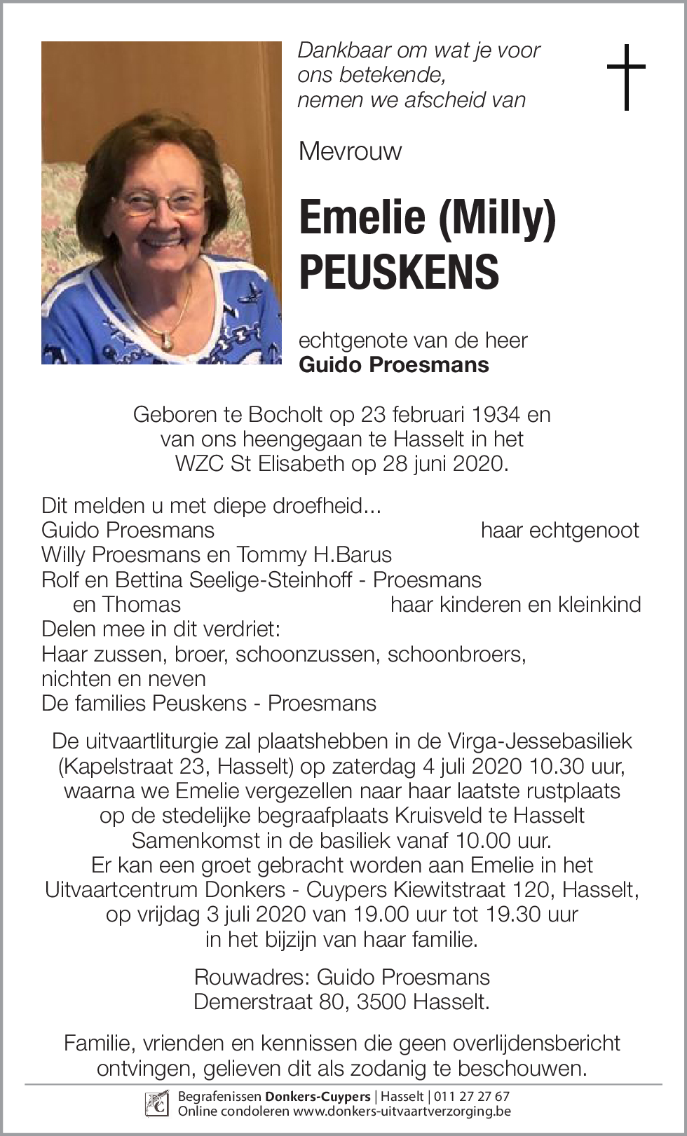 Emelie (Milly) Peuskens