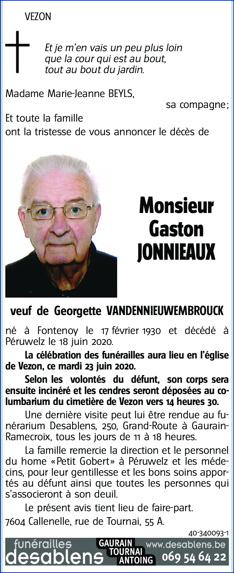 Gaston JONNIEAUX