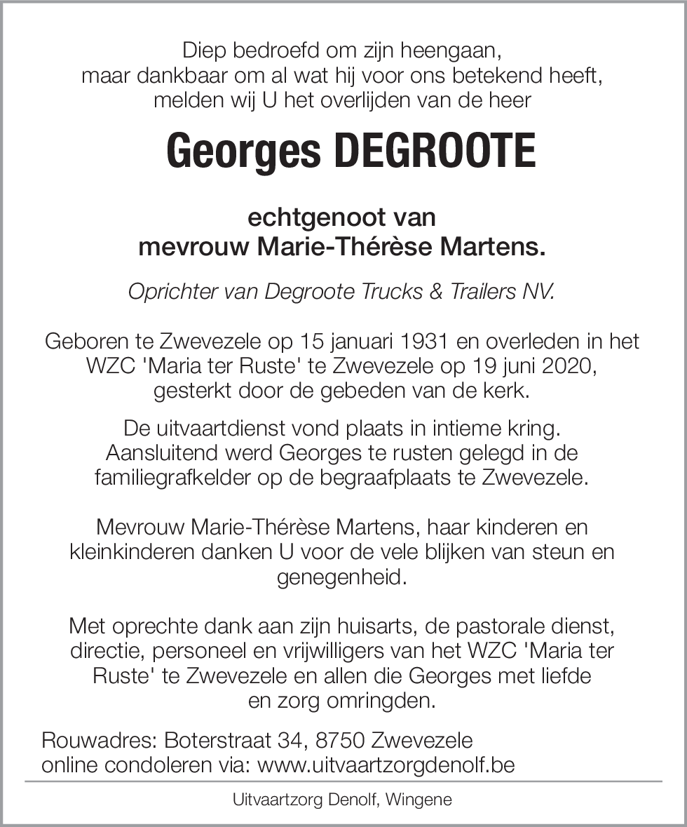 Georges DEGROOTE