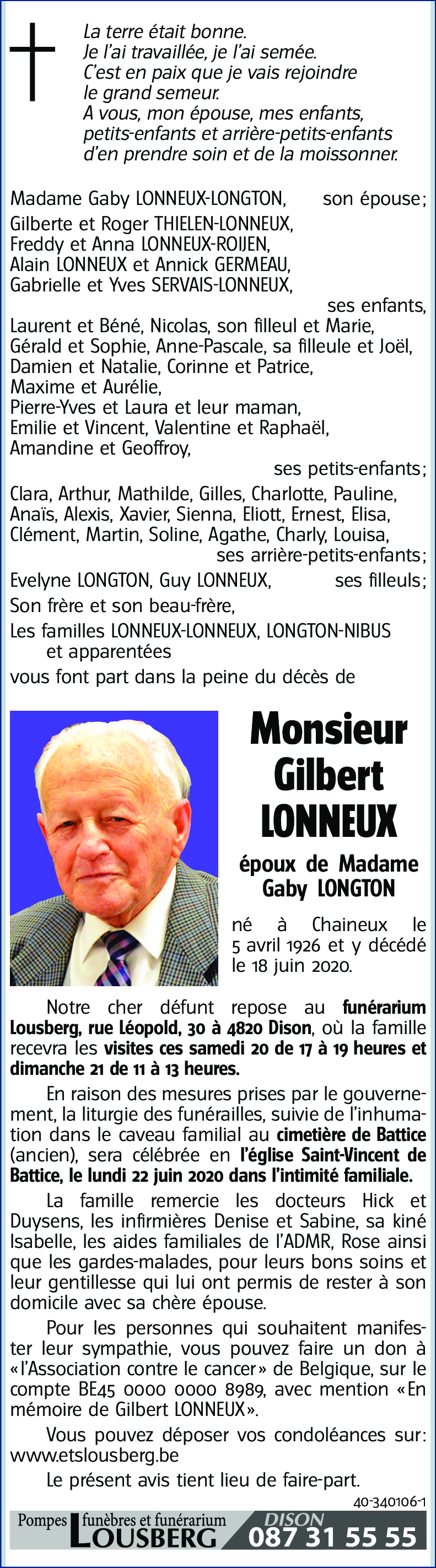 Gilbert LONNEUX