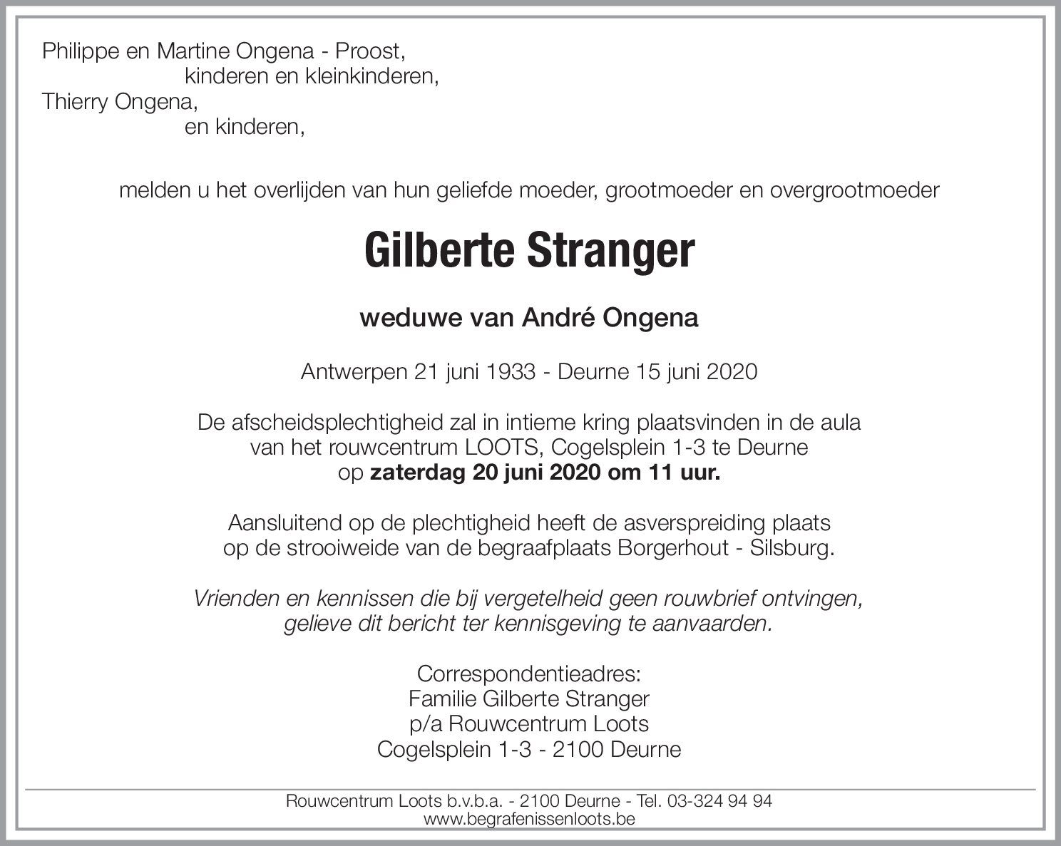 Gilberte Stranger