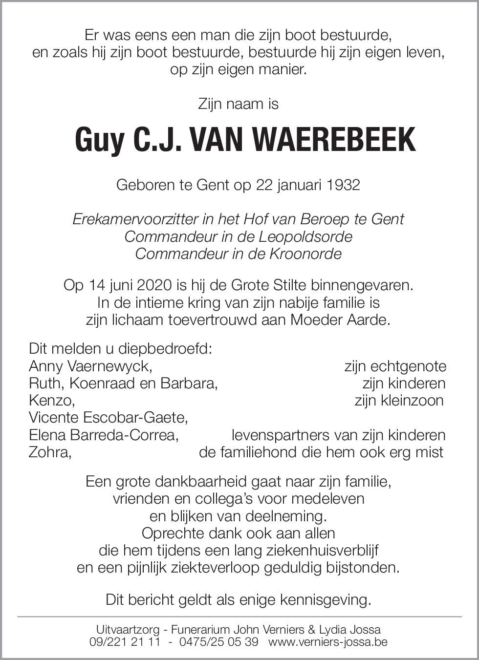 Guy C.J. Van Waerebeek