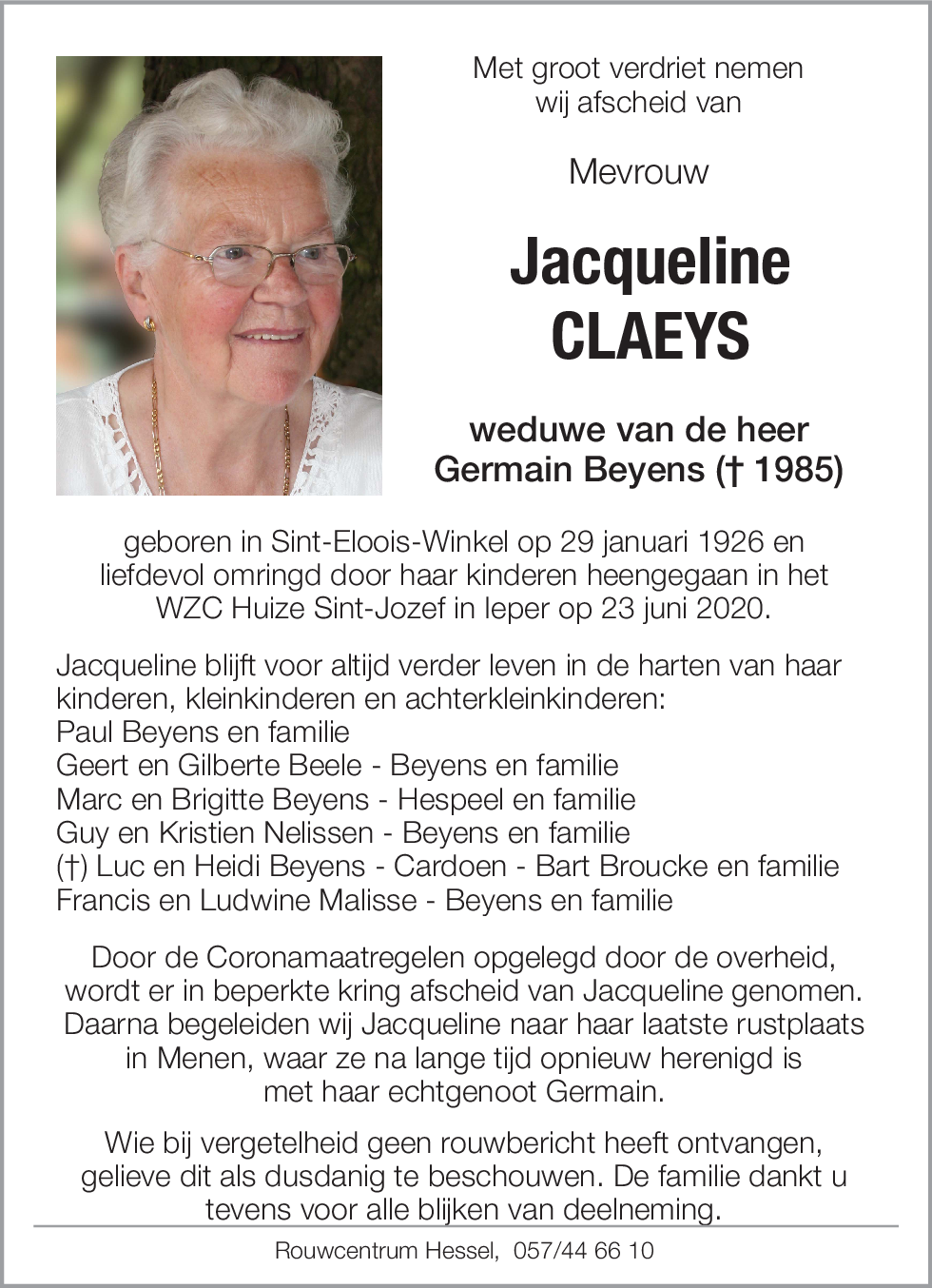 Jacqueline Claeys