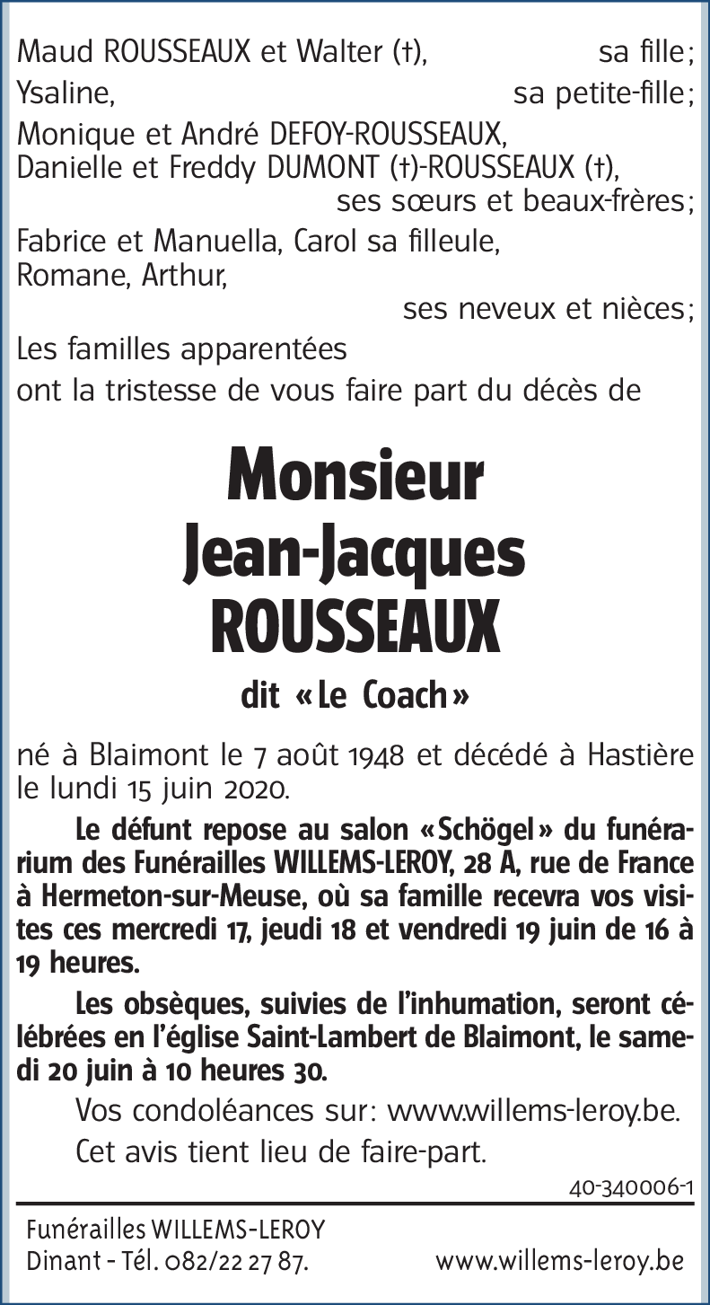 Jean-Jacques ROUSSEAUX