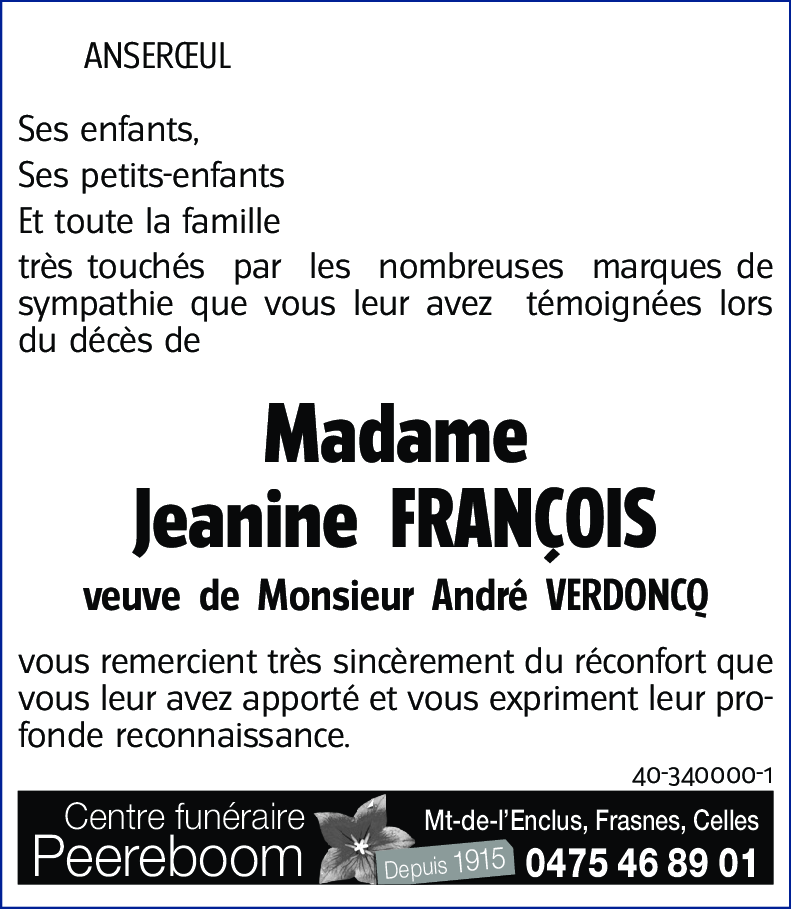 Jeanine FRANCOIS