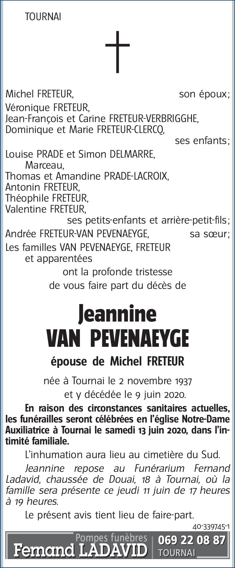 Jeannine VAN PEVENAEYGE