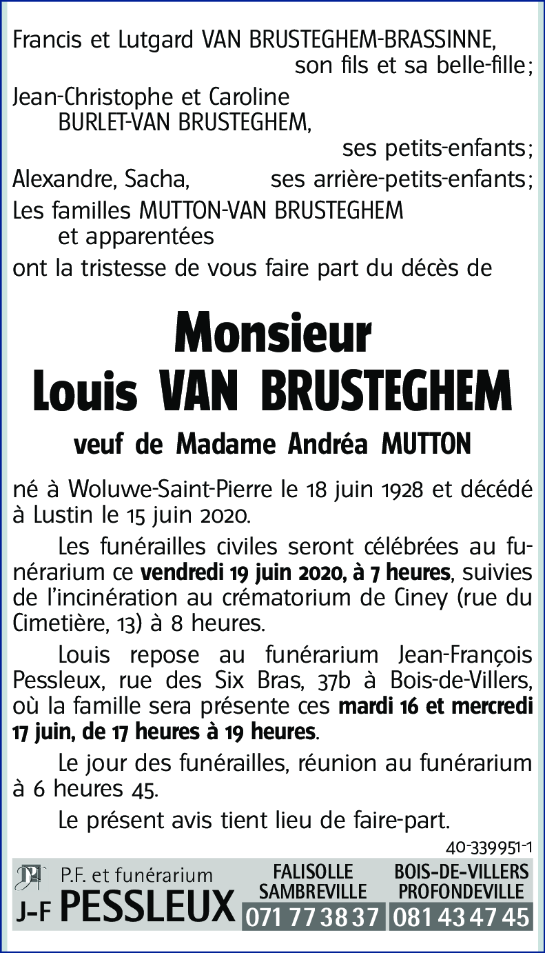 Louis VAN BRUSTEGHEM