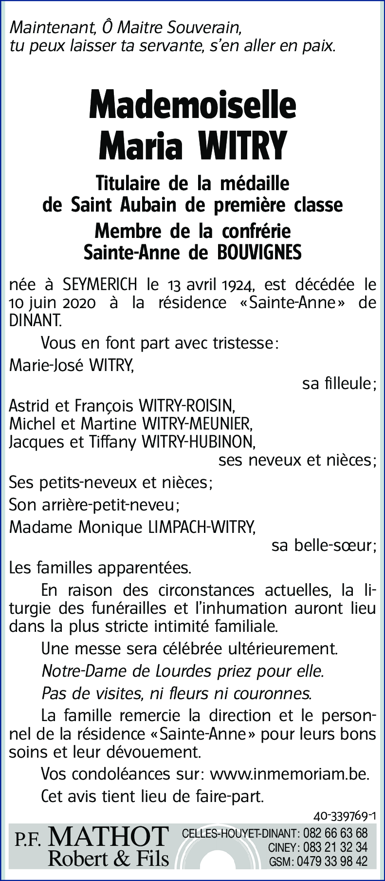 Maria WITRY