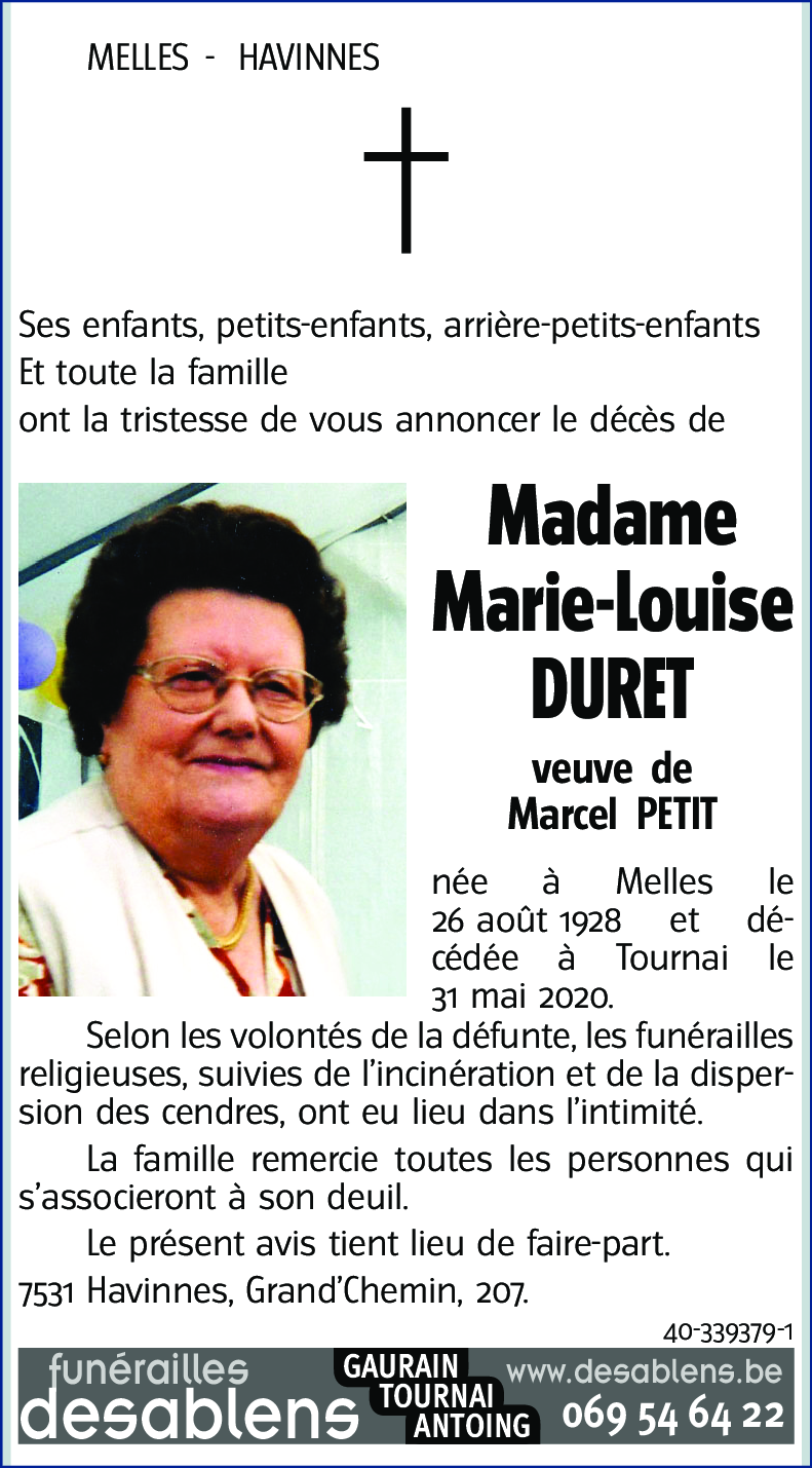 Marie-Louise DURET