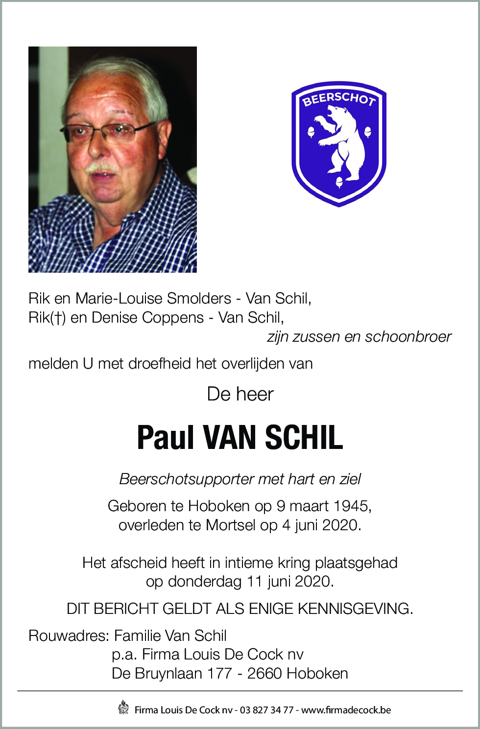 Paul Van Schil