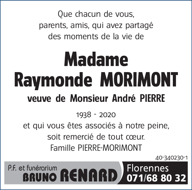 Raymonde MORIMONT
