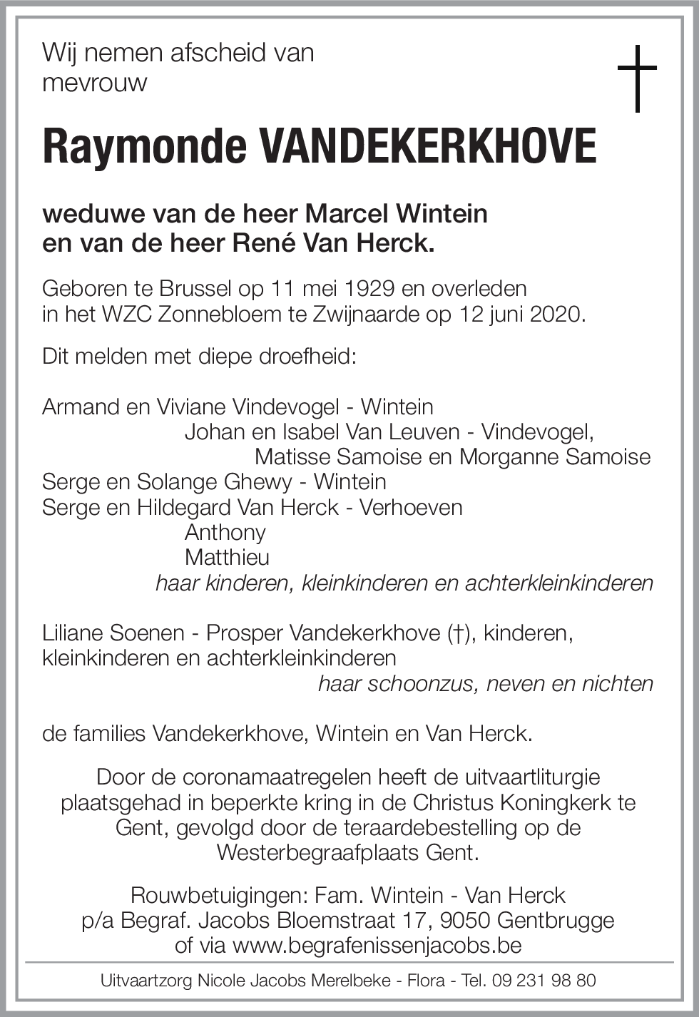 Raymonde Vandekerkhove