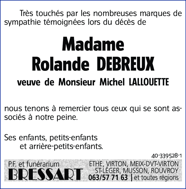 Rolande DEBREUX