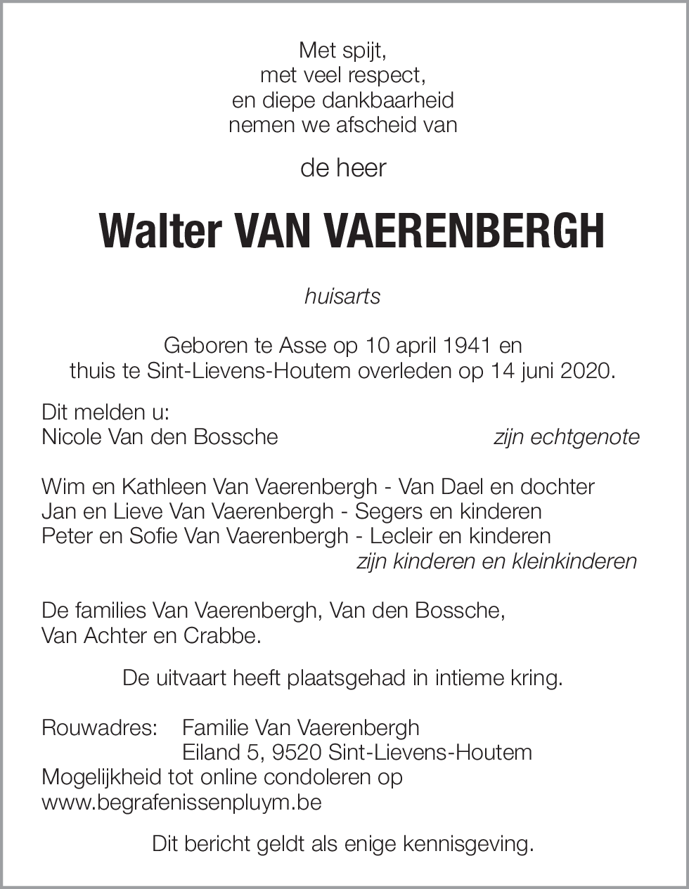 Walter Van Vaerenbergh