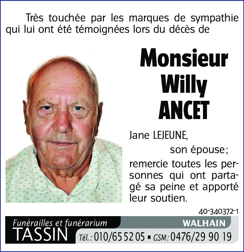 Willy ANCET