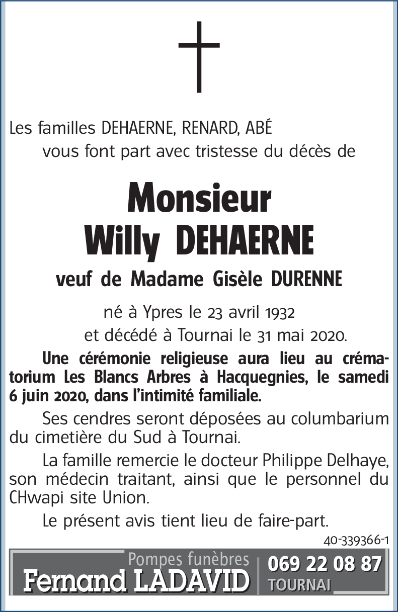 Willy DEHAERNE