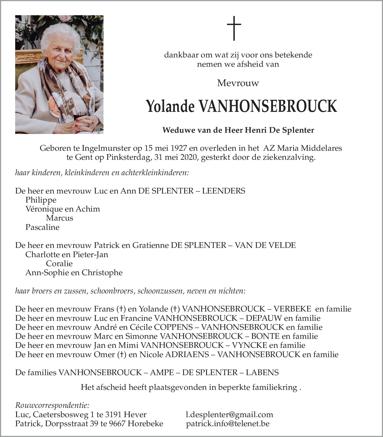 Yolande Vanhonsebrouck