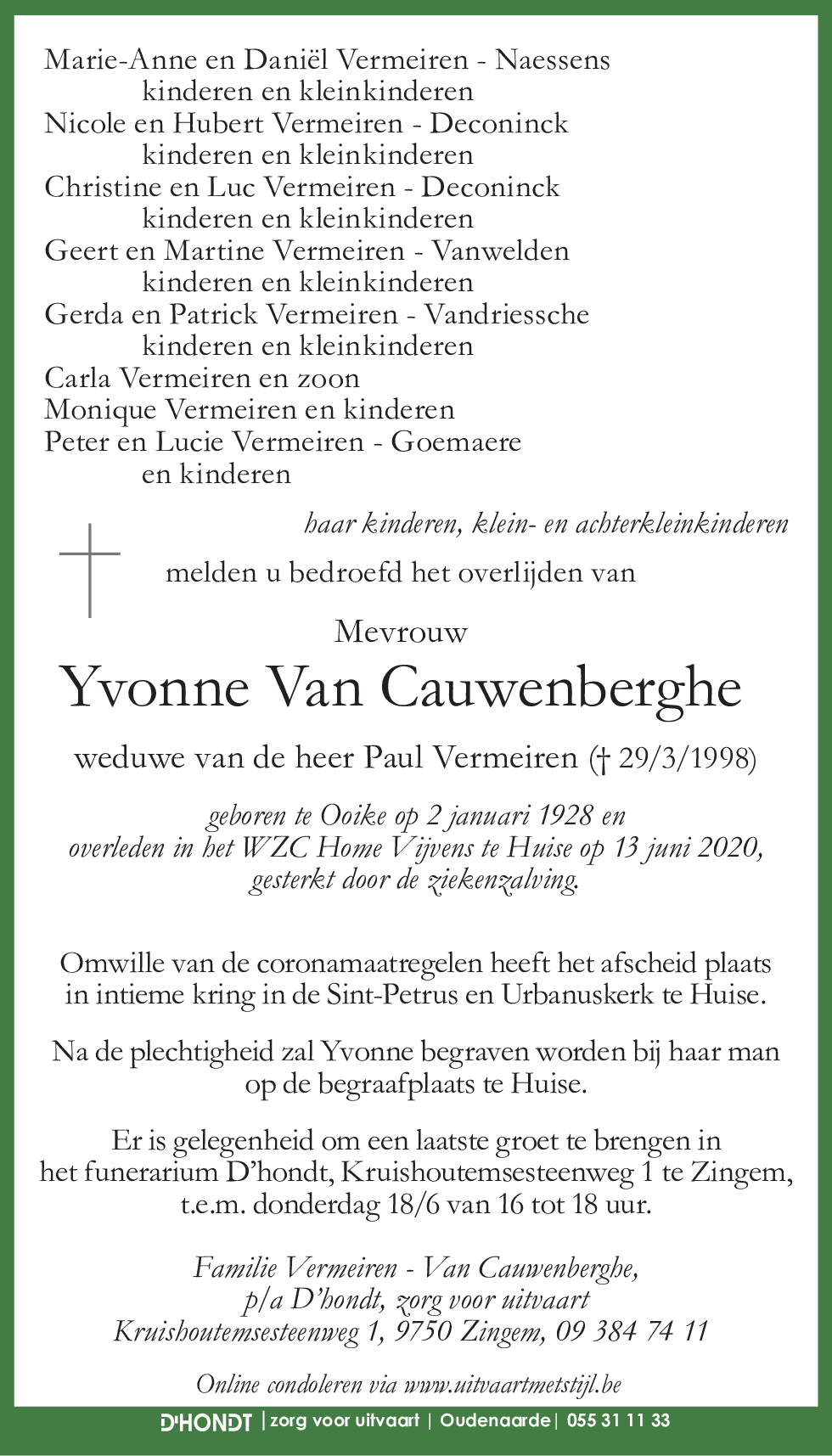 Yvonne Van Cauwenberghe