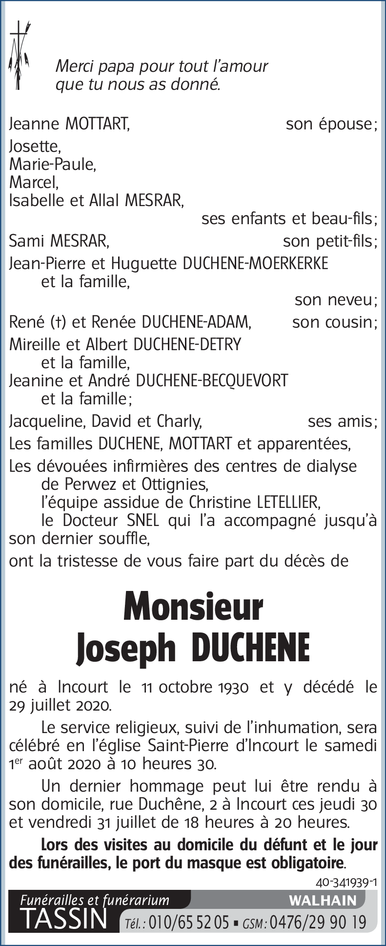 Joseph DUCHENE