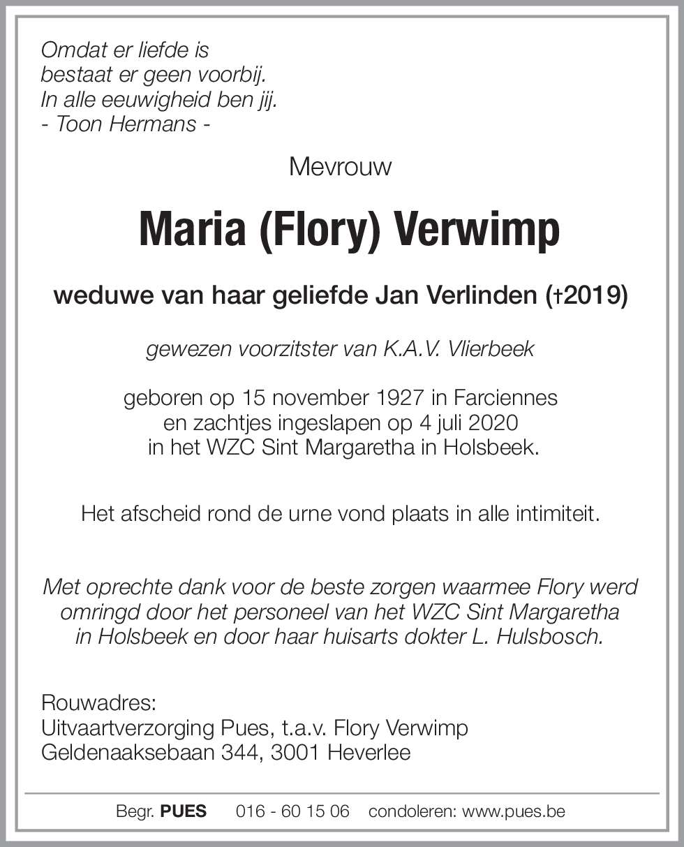 Maria Florentina Verwimp