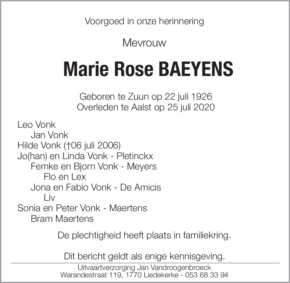 Marie Rose Baeyens