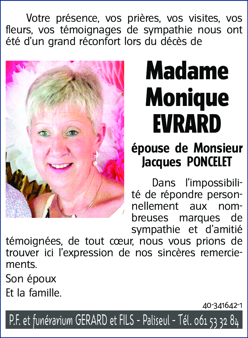 Monique EVRARD