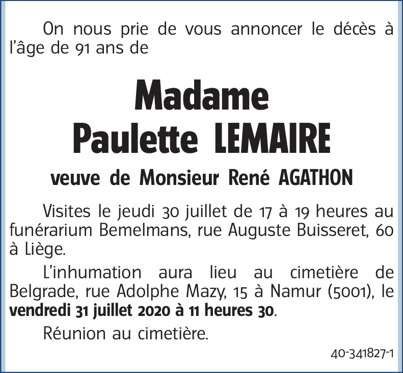 Paulette LEMAIRE