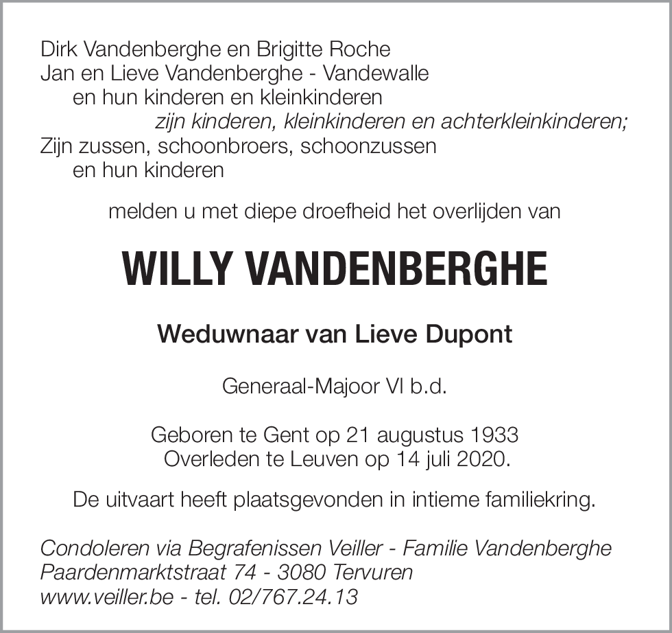 WILLY VANDENBERGHE