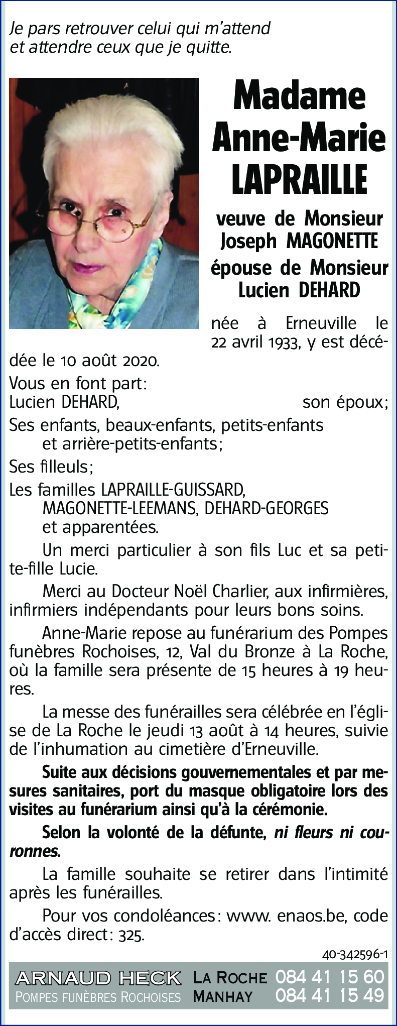 Anne-Marie LAPRAILLE